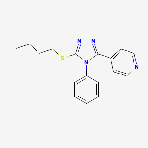 4-[5-(butylthio)-4-phenyl-4H-1,2,4-triazol-3-yl]pyridine