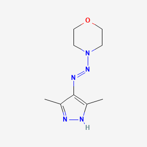 molecular formula C9H15N5O B4947564 4-[(3,5-dimethyl-1H-pyrazol-4-yl)diazenyl]morpholine CAS No. 27117-04-0