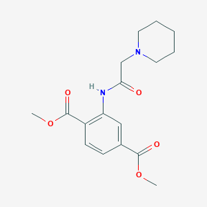 molecular formula C17H22N2O5 B4947567 dimethyl 2-[(1-piperidinylacetyl)amino]terephthalate 