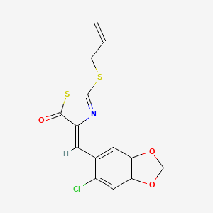 2-(allylthio)-4-[(6-chloro-1,3-benzodioxol-5-yl)methylene]-1,3-thiazol-5(4H)-one