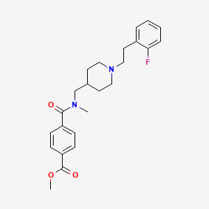 molecular formula C24H29FN2O3 B4947590 methyl 4-{[({1-[2-(2-fluorophenyl)ethyl]-4-piperidinyl}methyl)(methyl)amino]carbonyl}benzoate 