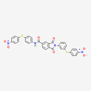 molecular formula C33H20N4O7S2 B4947602 2-[3-(4-nitrophenyl)sulfanylphenyl]-N-[4-(4-nitrophenyl)sulfanylphenyl]-1,3-dioxoisoindole-5-carboxamide 