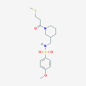 molecular formula C17H26N2O4S2 B4947604 4-methoxy-N-({1-[3-(methylthio)propanoyl]-3-piperidinyl}methyl)benzenesulfonamide 