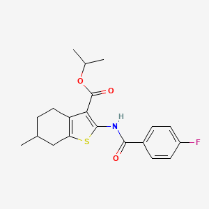 isopropyl 2-[(4-fluorobenzoyl)amino]-6-methyl-4,5,6,7-tetrahydro-1-benzothiophene-3-carboxylate