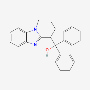 molecular formula C24H24N2O B4947615 2-(1-methyl-1H-benzimidazol-2-yl)-1,1-diphenylbutan-1-ol CAS No. 5556-14-9