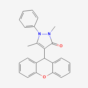 2,5-dimethyl-1-phenyl-4-(9H-xanthen-9-yl)-1,2-dihydro-3H-pyrazol-3-one