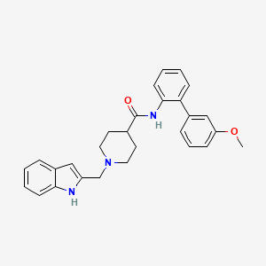 1-(1H-indol-2-ylmethyl)-N-(3'-methoxy-2-biphenylyl)-4-piperidinecarboxamide