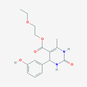 2-Ethoxyethyl 4-(3-hydroxyphenyl)-6-methyl-2-oxo-1,2,3,4-tetrahydropyrimidine-5-carboxylate