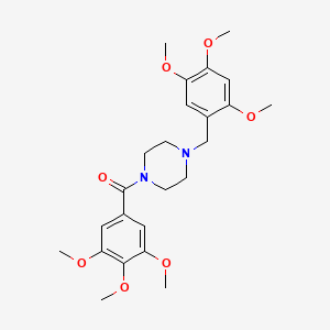 (3,4,5-trimethoxyphenyl)-[4-[(2,4,5-trimethoxyphenyl)methyl]piperazin-1-yl]methanone