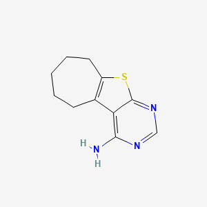 molecular formula C11H13N3S B4947693 6,7,8,9-四氢-5H-环庚并[4,5]噻吩并[2,3-d]嘧啶-4-胺 