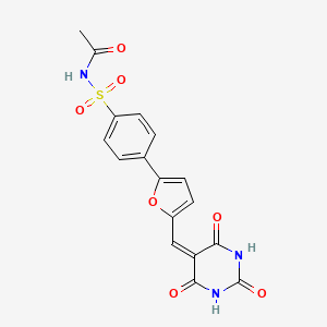 N-[(4-{5-[(2,4,6-trioxotetrahydro-5(2H)-pyrimidinylidene)methyl]-2-furyl}phenyl)sulfonyl]acetamide