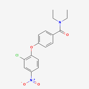 molecular formula C17H17ClN2O4 B4947719 4-(2-chloro-4-nitrophenoxy)-N,N-diethylbenzamide 