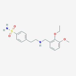 molecular formula C18H24N2O4S B494774 4-{2-[(2-Ethoxy-3-methoxybenzyl)amino]ethyl}benzenesulfonamide 