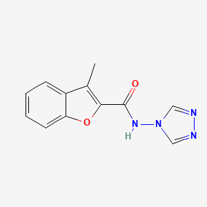 3-methyl-N-4H-1,2,4-triazol-4-yl-1-benzofuran-2-carboxamide