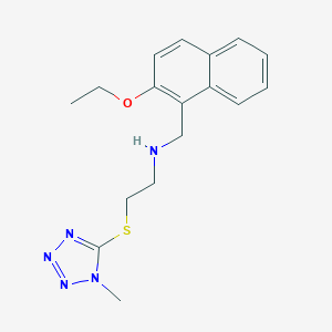 molecular formula C17H21N5OS B494775 N-[(2-ethoxynaphthalen-1-yl)methyl]-2-[(1-methyl-1H-tetrazol-5-yl)sulfanyl]ethanamine 