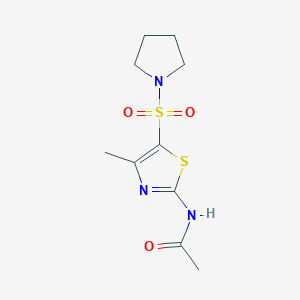 N-[4-methyl-5-(1-pyrrolidinylsulfonyl)-1,3-thiazol-2-yl]acetamide