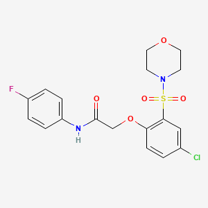 2-[4-chloro-2-(4-morpholinylsulfonyl)phenoxy]-N-(4-fluorophenyl)acetamide