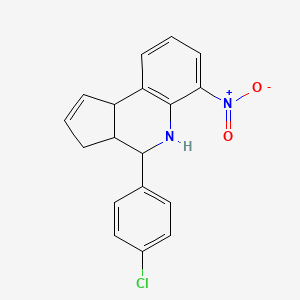 4-(4-chlorophenyl)-6-nitro-3a,4,5,9b-tetrahydro-3H-cyclopenta[c]quinoline