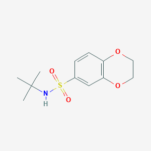 molecular formula C12H17NO4S B4947777 N-(tert-butyl)-2,3-dihydro-1,4-benzodioxine-6-sulfonamide 