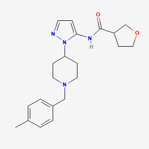 N-{1-[1-(4-methylbenzyl)-4-piperidinyl]-1H-pyrazol-5-yl}tetrahydro-3-furancarboxamide