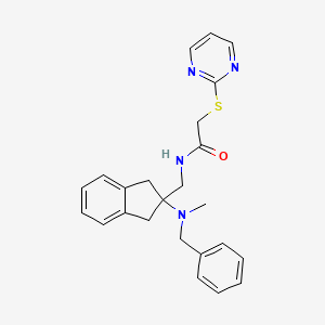 molecular formula C24H26N4OS B4947796 N-({2-[benzyl(methyl)amino]-2,3-dihydro-1H-inden-2-yl}methyl)-2-(2-pyrimidinylthio)acetamide 