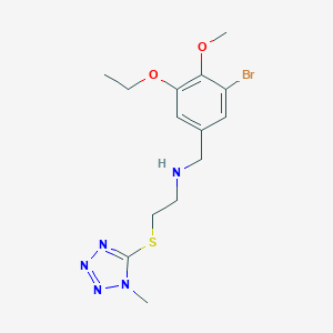 molecular formula C14H20BrN5O2S B494780 N-(3-bromo-5-ethoxy-4-methoxybenzyl)-2-[(1-methyl-1H-tetrazol-5-yl)sulfanyl]ethanamine 