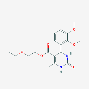 2-ethoxyethyl 4-(2,3-dimethoxyphenyl)-6-methyl-2-oxo-1,2,3,4-tetrahydro-5-pyrimidinecarboxylate