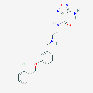 4-amino-N-[2-({3-[(2-chlorobenzyl)oxy]benzyl}amino)ethyl]-1,2,5-oxadiazole-3-carboxamide