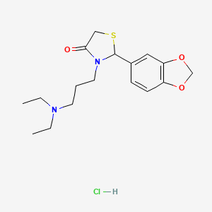 2-(1,3-benzodioxol-5-yl)-3-[3-(diethylamino)propyl]-1,3-thiazolidin-4-one;hydrochloride