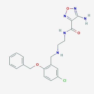 molecular formula C19H20ClN5O3 B494787 4-amino-N-(2-{[2-(benzyloxy)-5-chlorobenzyl]amino}ethyl)-1,2,5-oxadiazole-3-carboxamide 