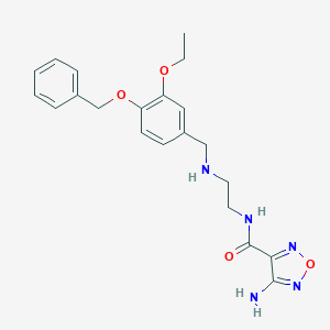 molecular formula C21H25N5O4 B494788 4-amino-N-(2-{[4-(benzyloxy)-3-ethoxybenzyl]amino}ethyl)-1,2,5-oxadiazole-3-carboxamide 