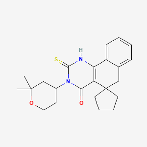 3-(2,2-dimethyltetrahydro-2H-pyran-4-yl)-2-thioxo-2,3-dihydro-1H-spiro[benzo[h]quinazoline-5,1'-cyclopentan]-4(6H)-one