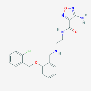 4-amino-N-[2-({2-[(2-chlorobenzyl)oxy]benzyl}amino)ethyl]-1,2,5-oxadiazole-3-carboxamide
