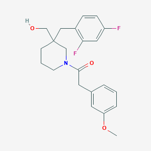 {3-(2,4-difluorobenzyl)-1-[(3-methoxyphenyl)acetyl]-3-piperidinyl}methanol