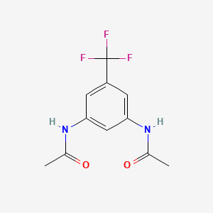 molecular formula C11H11F3N2O2 B4947961 N,N'-[5-(trifluoromethyl)-1,3-phenylene]diacetamide 