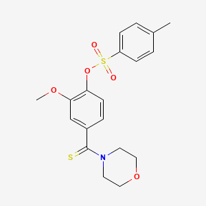 2-methoxy-4-(4-morpholinylcarbonothioyl)phenyl 4-methylbenzenesulfonate