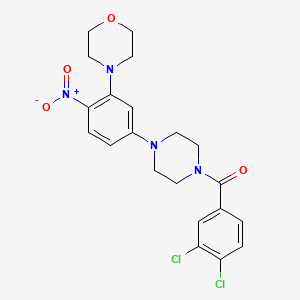 4-{5-[4-(3,4-dichlorobenzoyl)piperazin-1-yl]-2-nitrophenyl}morpholine