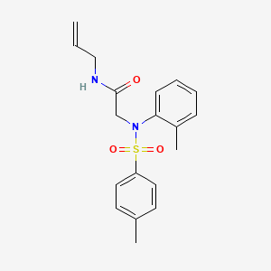 molecular formula C19H22N2O3S B4948041 N~1~-allyl-N~2~-(2-methylphenyl)-N~2~-[(4-methylphenyl)sulfonyl]glycinamide 