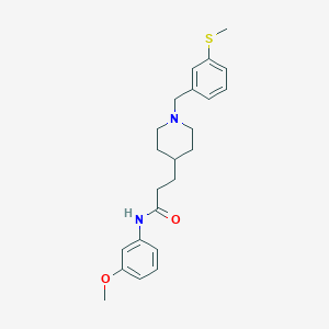 molecular formula C23H30N2O2S B4948054 N-(3-methoxyphenyl)-3-{1-[3-(methylthio)benzyl]-4-piperidinyl}propanamide 