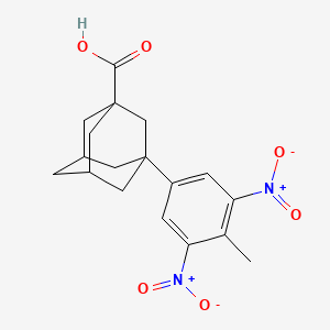 molecular formula C18H20N2O6 B4948077 3-(4-methyl-3,5-dinitrophenyl)-1-adamantanecarboxylic acid 