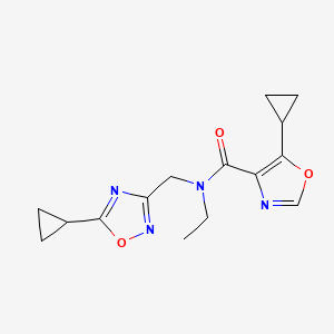 5-cyclopropyl-N-[(5-cyclopropyl-1,2,4-oxadiazol-3-yl)methyl]-N-ethyl-1,3-oxazole-4-carboxamide