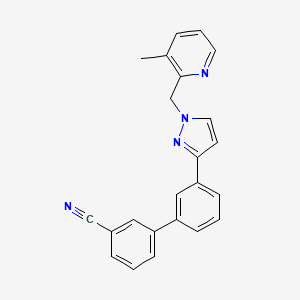 3'-{1-[(3-methyl-2-pyridinyl)methyl]-1H-pyrazol-3-yl}-3-biphenylcarbonitrile