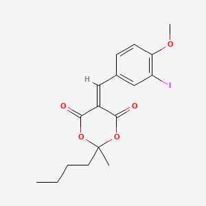 2-butyl-5-(3-iodo-4-methoxybenzylidene)-2-methyl-1,3-dioxane-4,6-dione