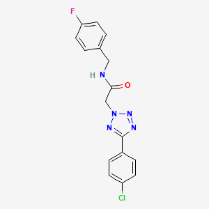 molecular formula C16H13ClFN5O B4948158 2-[5-(4-chlorophenyl)-2H-tetrazol-2-yl]-N-(4-fluorobenzyl)acetamide 