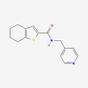 molecular formula C15H16N2OS B4948208 N-(4-pyridinylmethyl)-4,5,6,7-tetrahydro-1-benzothiophene-2-carboxamide 