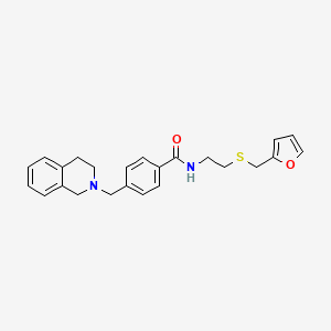 molecular formula C24H26N2O2S B4948242 4-(3,4-dihydro-2(1H)-isoquinolinylmethyl)-N-{2-[(2-furylmethyl)thio]ethyl}benzamide 