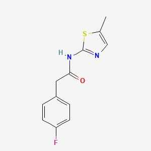 molecular formula C12H11FN2OS B4948264 2-(4-fluorophenyl)-N-(5-methyl-1,3-thiazol-2-yl)acetamide 