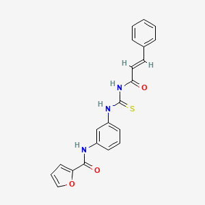 N-(3-{[(cinnamoylamino)carbonothioyl]amino}phenyl)-2-furamide