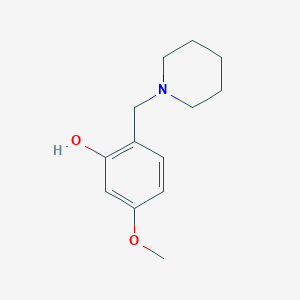 molecular formula C13H19NO2 B4948278 5-Methoxy-2-(piperidin-1-ylmethyl)phenol 