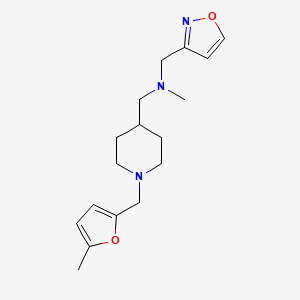 molecular formula C17H25N3O2 B4948291 (3-isoxazolylmethyl)methyl({1-[(5-methyl-2-furyl)methyl]-4-piperidinyl}methyl)amine 